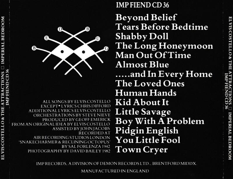 Elvis Costello And The Attractions  Imperial Bedroom : Back